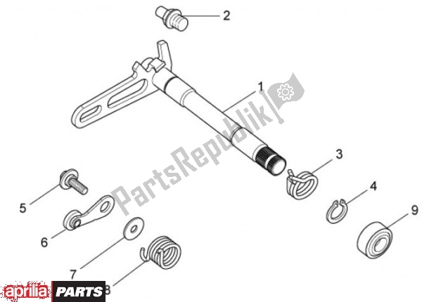 All parts for the Gear Shift Fork of the Aprilia SXV 47 450 2009 - 2011