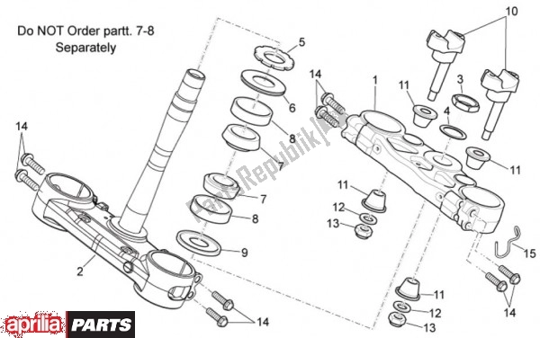 All parts for the Steering of the Aprilia SXV 47 450 2009 - 2011