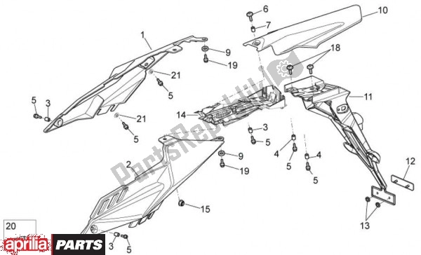 Todas las partes para Zijbeplating de Aprilia SXV 47 450 2009 - 2011