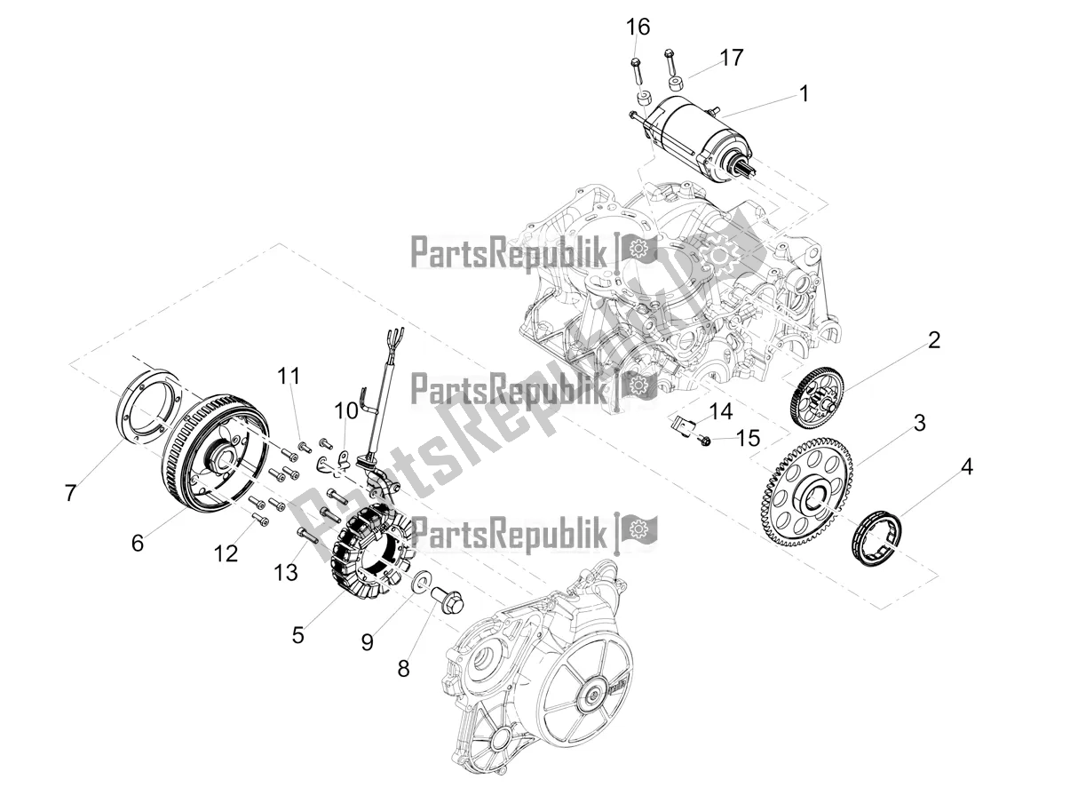 Toutes les pièces pour le Unité Magnéto Assy / Allumage Cdi du Aprilia Tuareg 660 ABS 2021