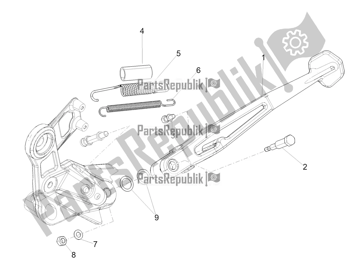 Alle Teile für das Zentraler Ständer des Aprilia Tuareg 660 ABS 2021