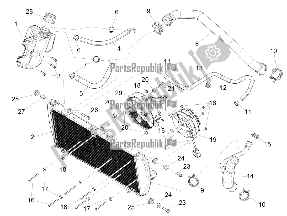 Tutte le parti per il Sistema Di Raffreddamento del Aprilia Tuareg 660 ABS 2021