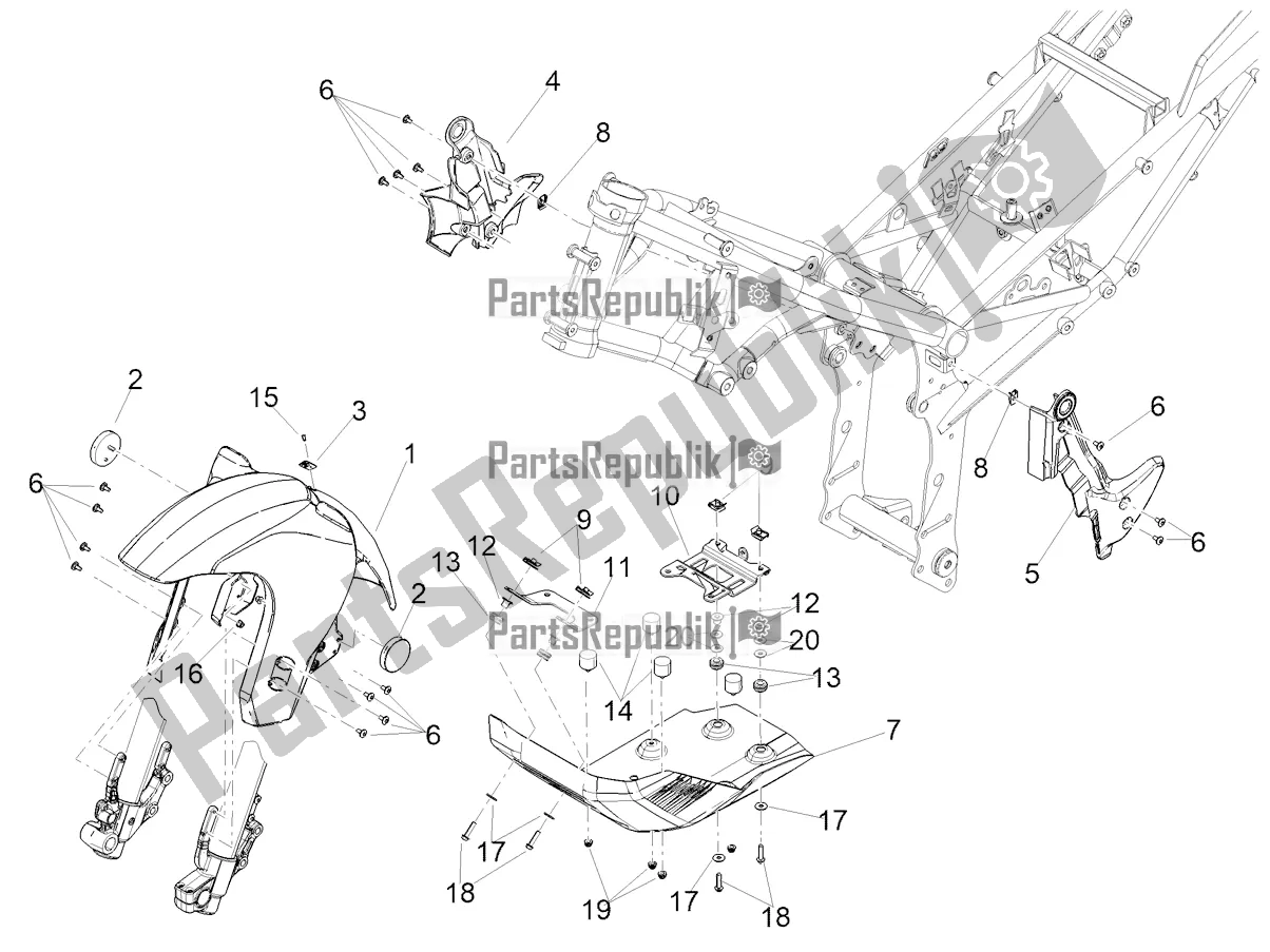 Wszystkie części do Przedni B? Otnik-s? Upek Aprilia Tuareg 660 ABS 2021