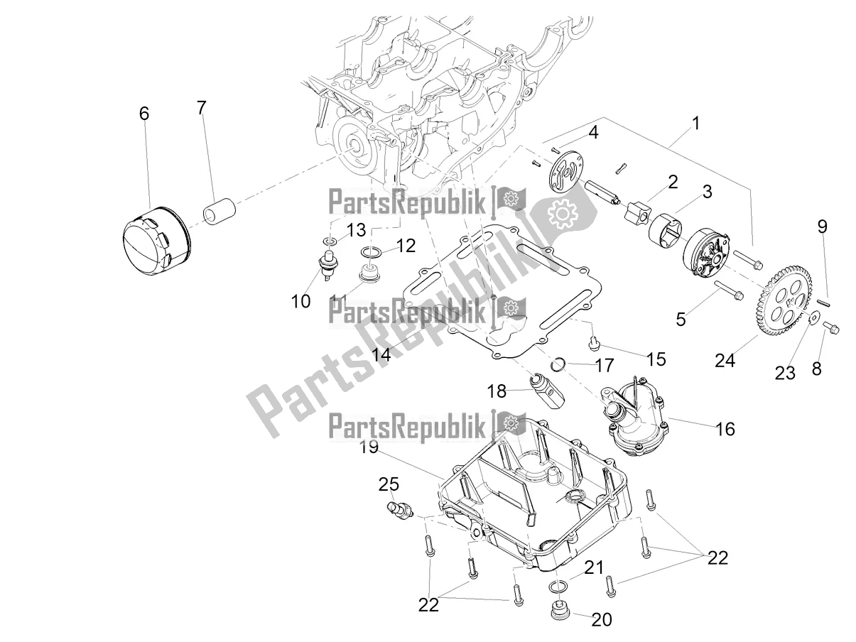 All parts for the Lubrication of the Aprilia Tuareg 660 ABS 2021