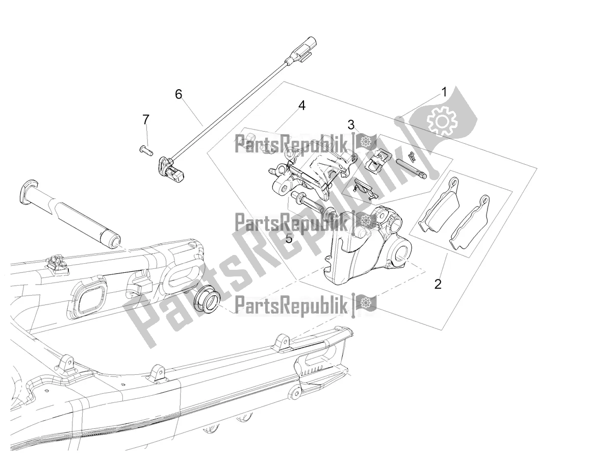 Toutes les pièces pour le étrier De Frein Arrière du Aprilia Tuareg 660 ABS 2021