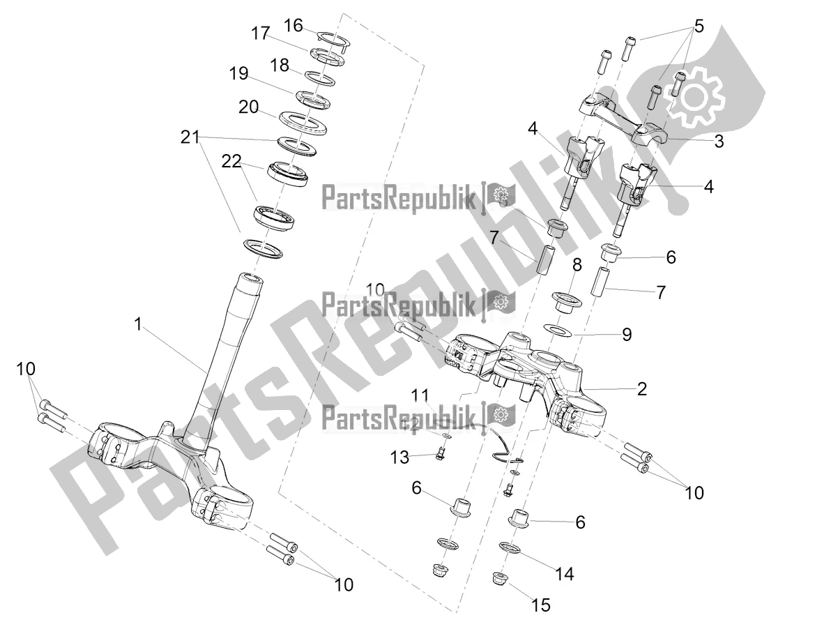 All parts for the Steering of the Aprilia Tuareg 660 ABS 2021