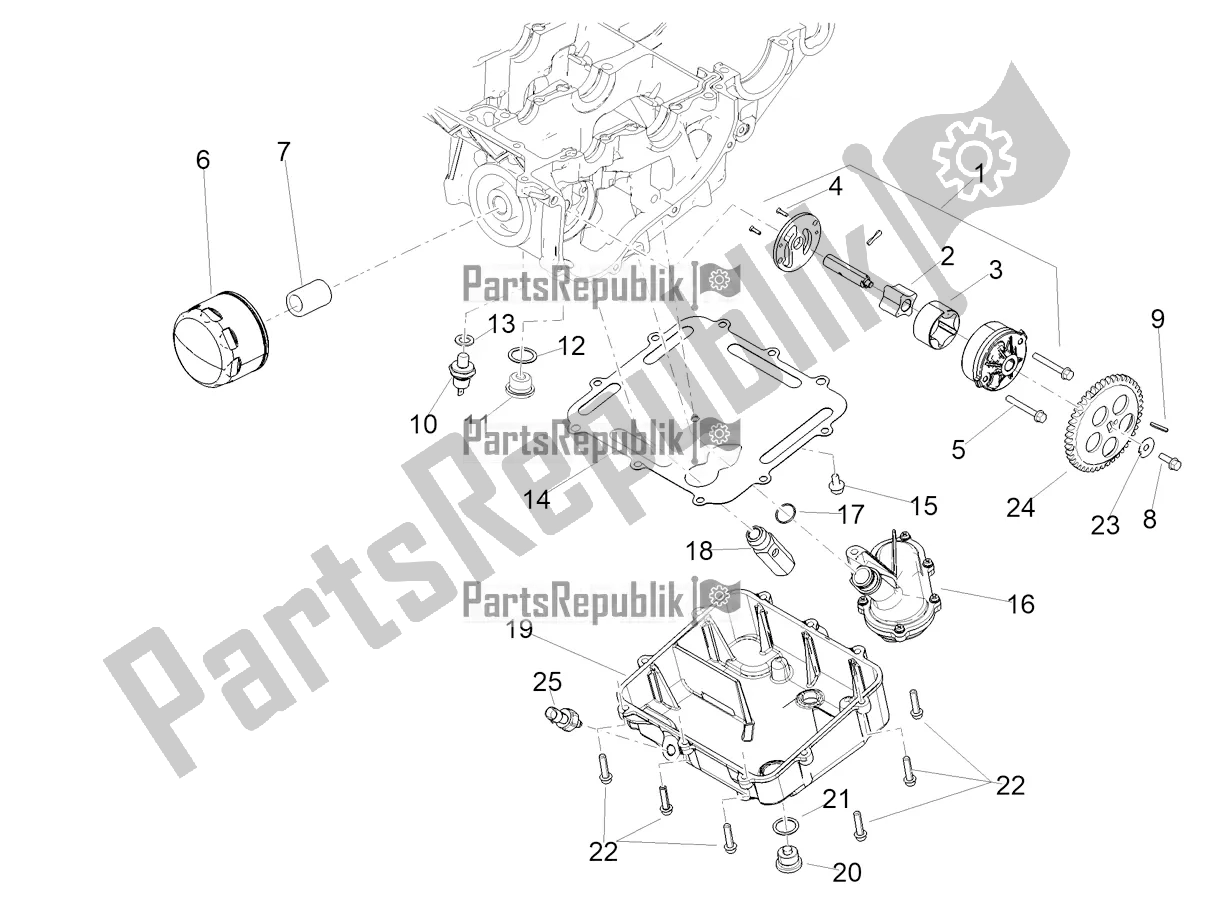 Todas las partes para Lubricación de Aprilia Tuareg 660 ABS 2022