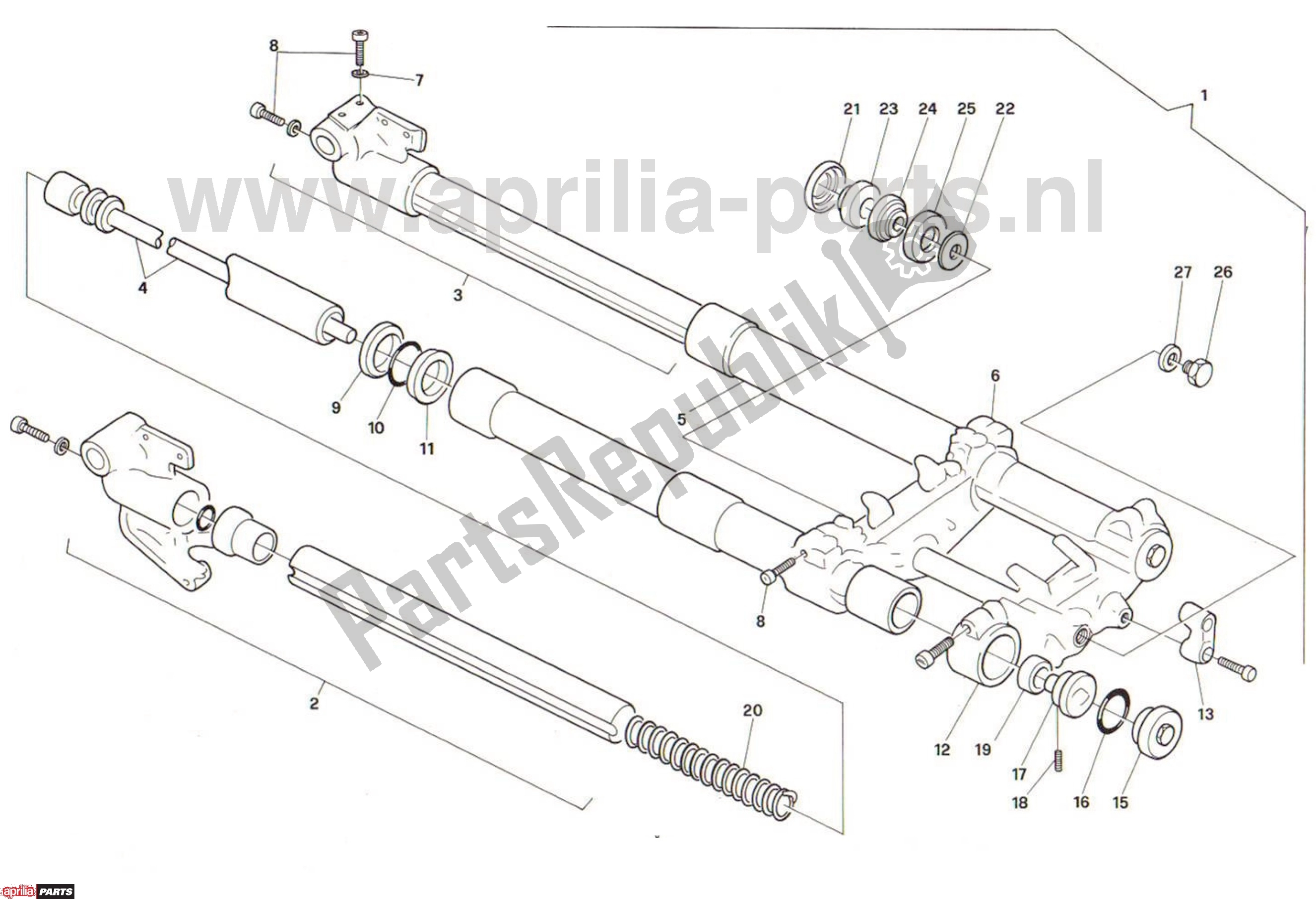 Todas las partes para Front Fork Ii de Aprilia Tuareg Rally 212 50 1990 - 1992