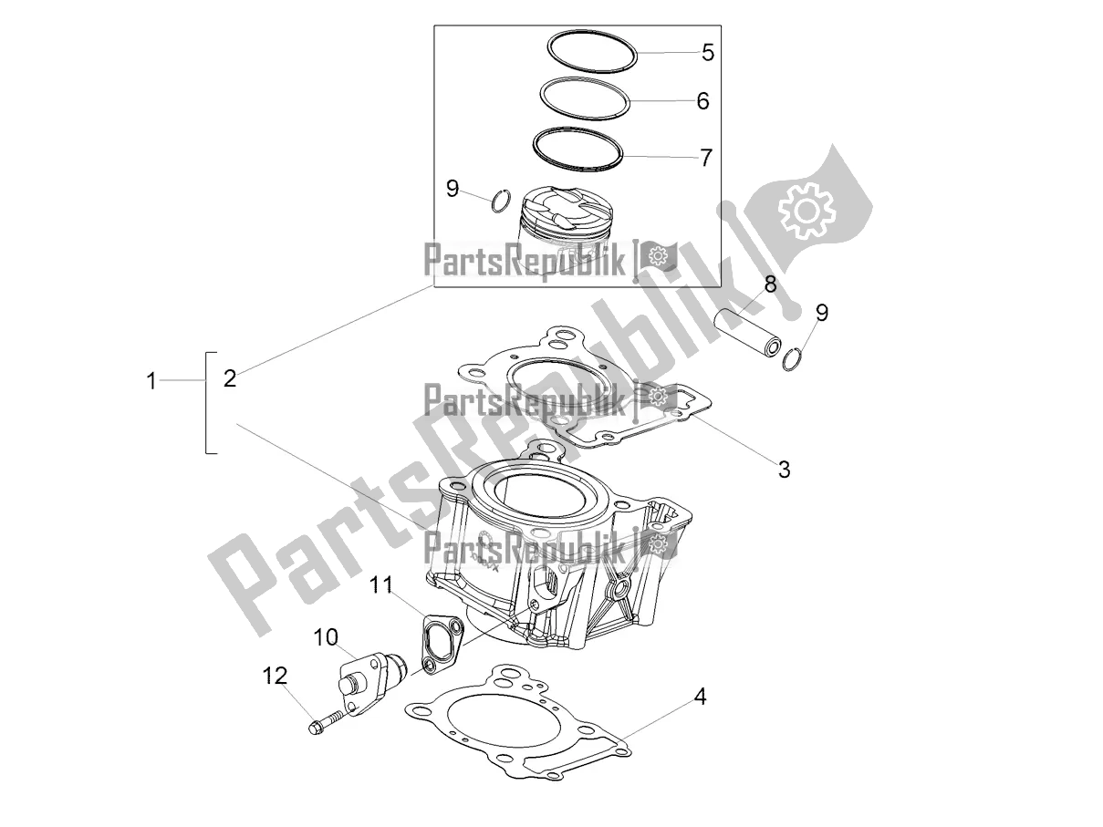 Todas las partes para Cilindro - Pistón de Aprilia Tuono 125 2020