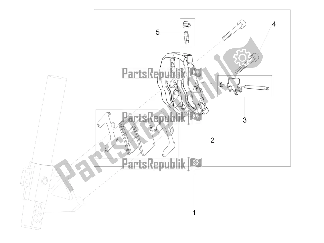 Tutte le parti per il Pinza Freno Anteriore del Aprilia Tuono 125 2020