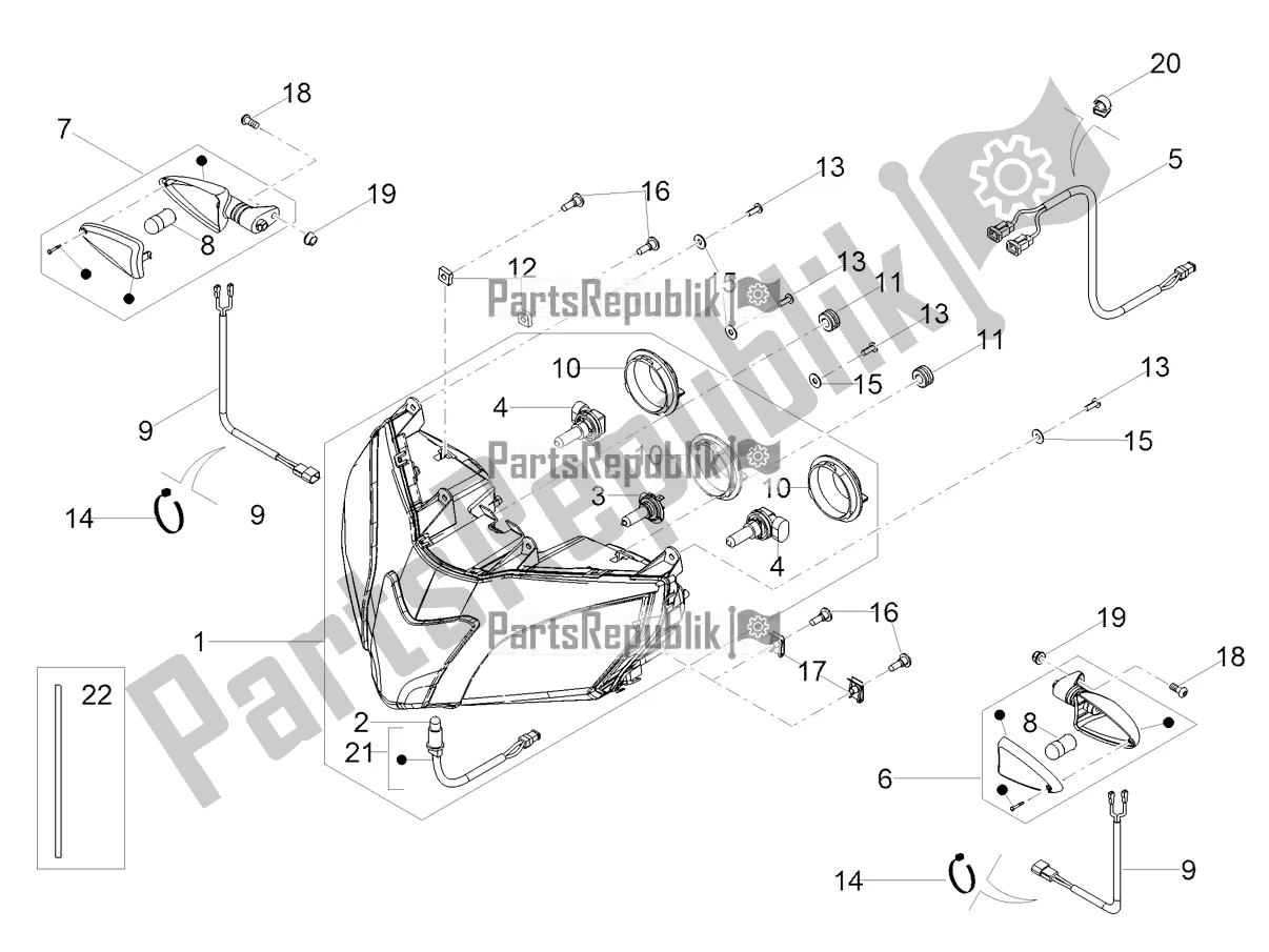 Tutte le parti per il Luci Anteriori del Aprilia Tuono 125 2020