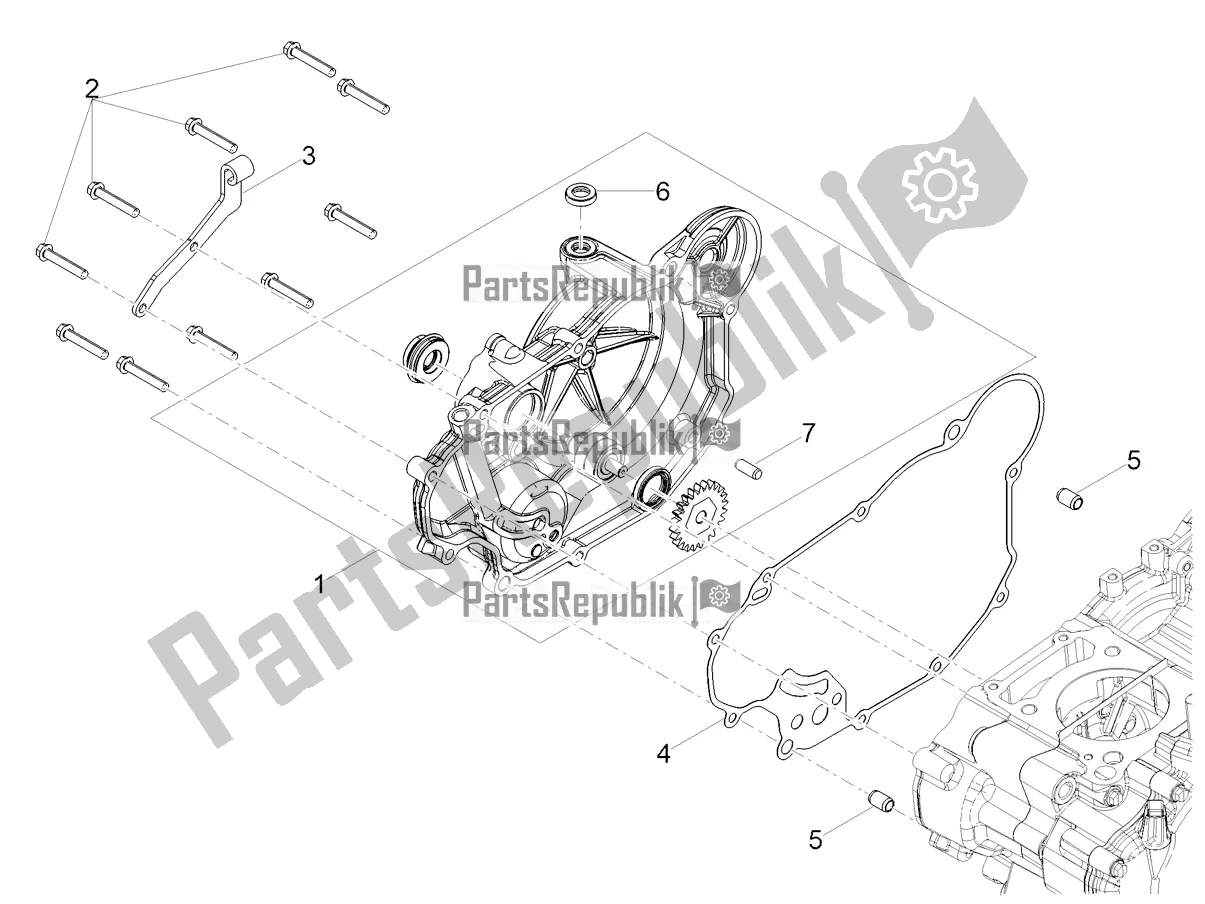 Tutte le parti per il Coperchio Frizione del Aprilia Tuono 125 2021