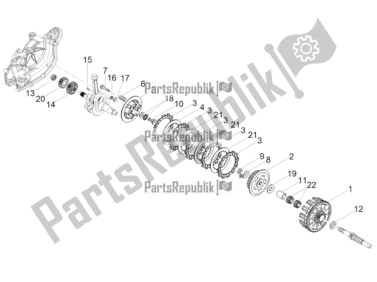 Toutes les pièces pour le Embrayage du Aprilia Tuono 125 2021