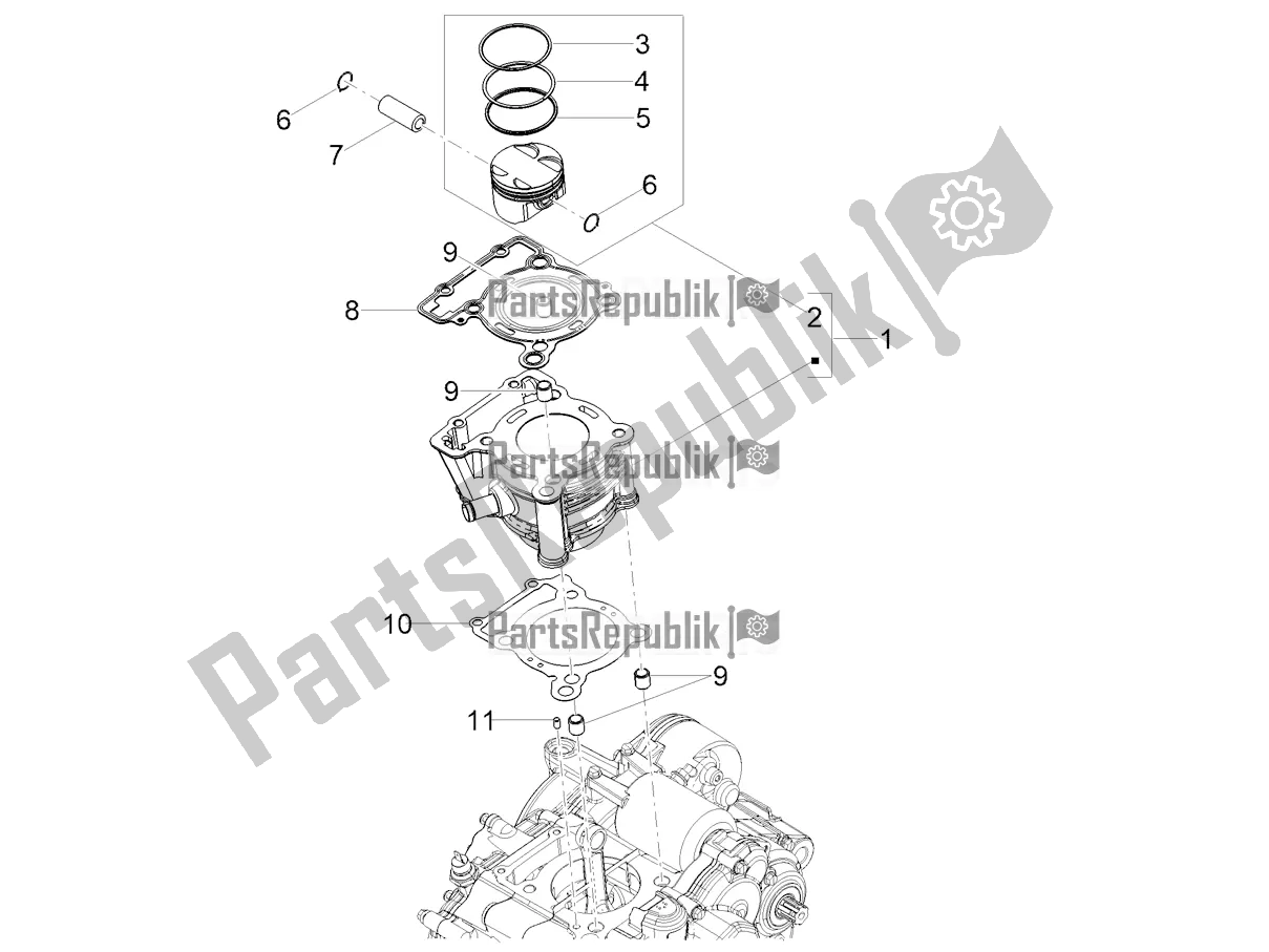 Alle onderdelen voor de Cilinder - Zuiger van de Aprilia Tuono 125 2021