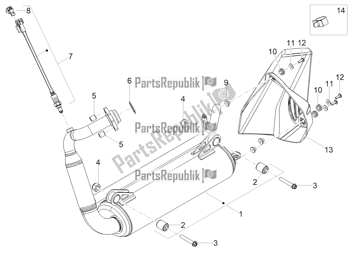 Toutes les pièces pour le Tuyau D'échappement du Aprilia Tuono 125 2021