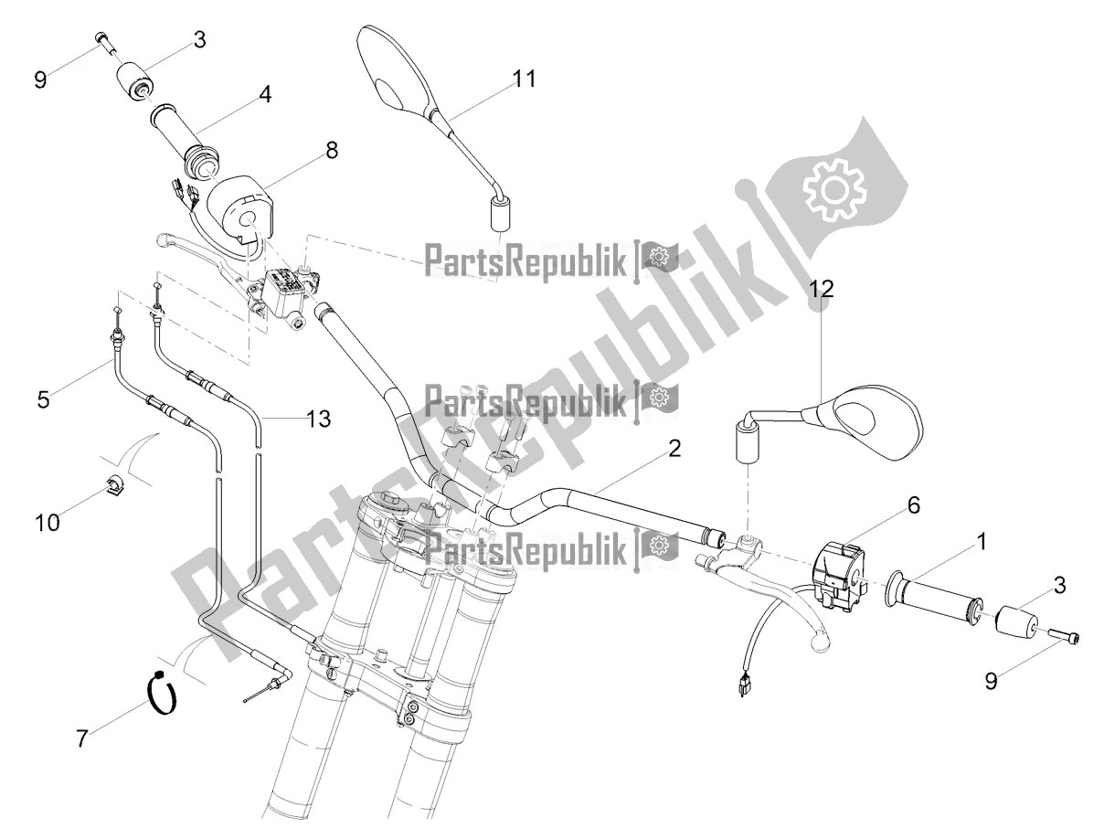 Toutes les pièces pour le Guidon - Commandes du Aprilia Tuono 125 2021