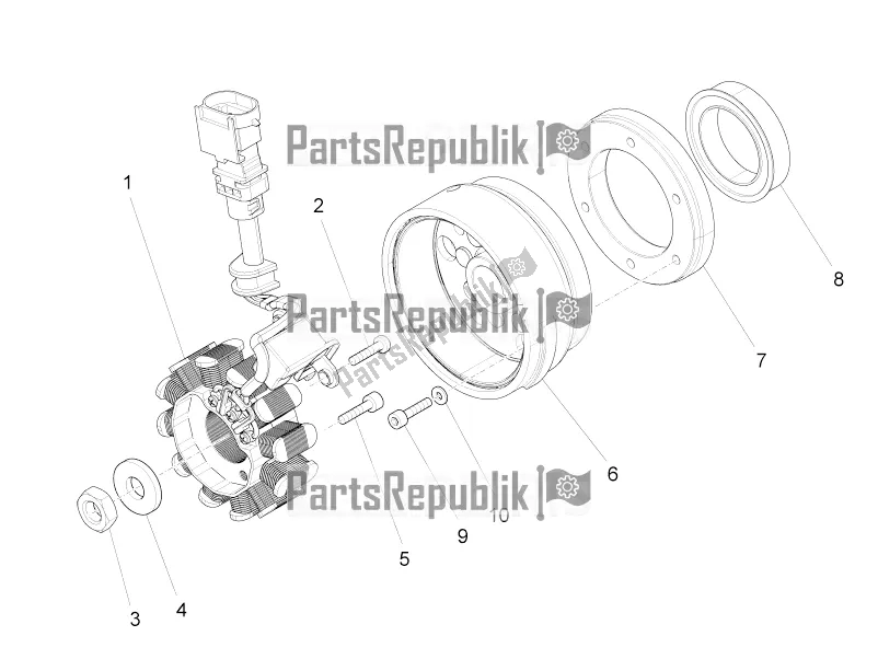 All parts for the Cdi Magneto Assy / Ignition Unit of the Aprilia Tuono 125 2022