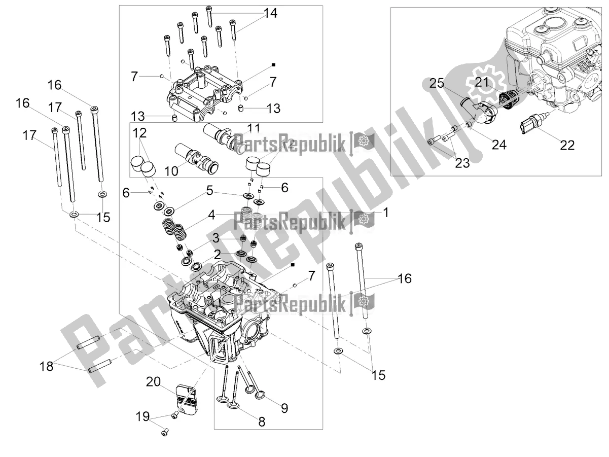 All parts for the Cylinder Head - Valves of the Aprilia Tuono 125 2022