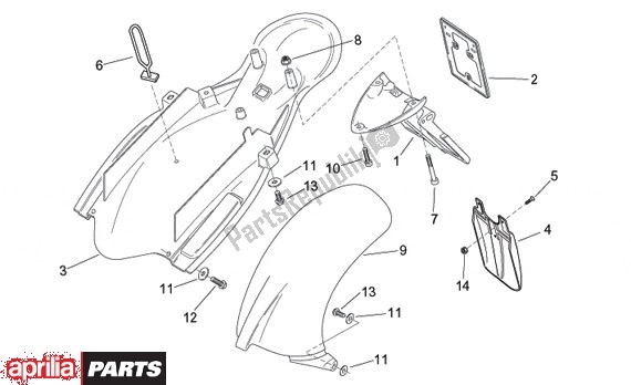 Toutes les pièces pour le Achterkant Opbouw Ii du Aprilia Tuono 355 125 2003 - 2004