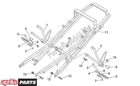 Toutes les pièces pour le Duo Voetsteun du Aprilia Tuono 355 125 2003 - 2004