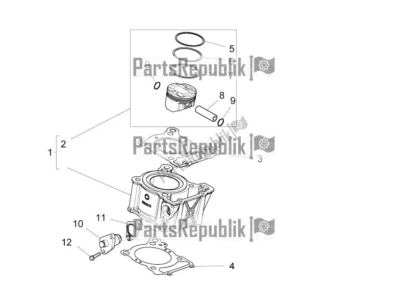 All parts for the Cylinder - Piston of the Aprilia Tuono 125 4T 2017