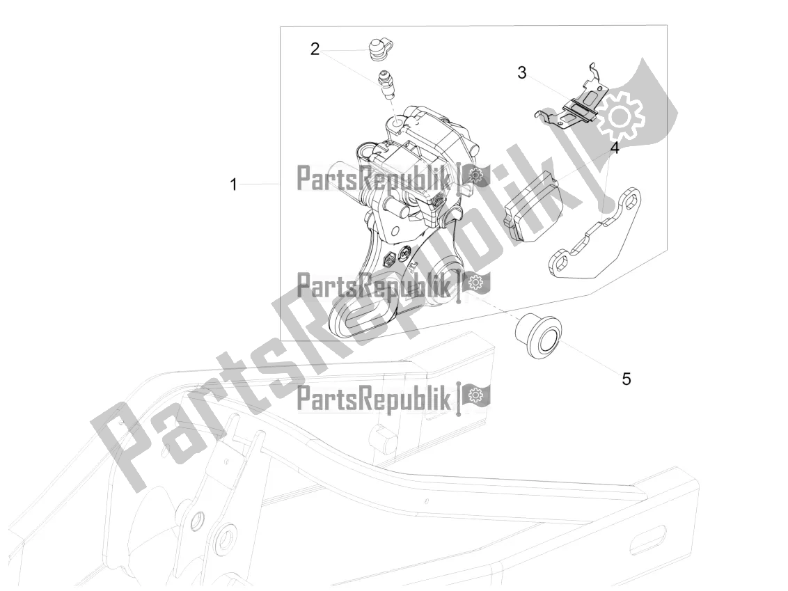 All parts for the Rear Brake Caliper of the Aprilia Tuono 125 4T 2017