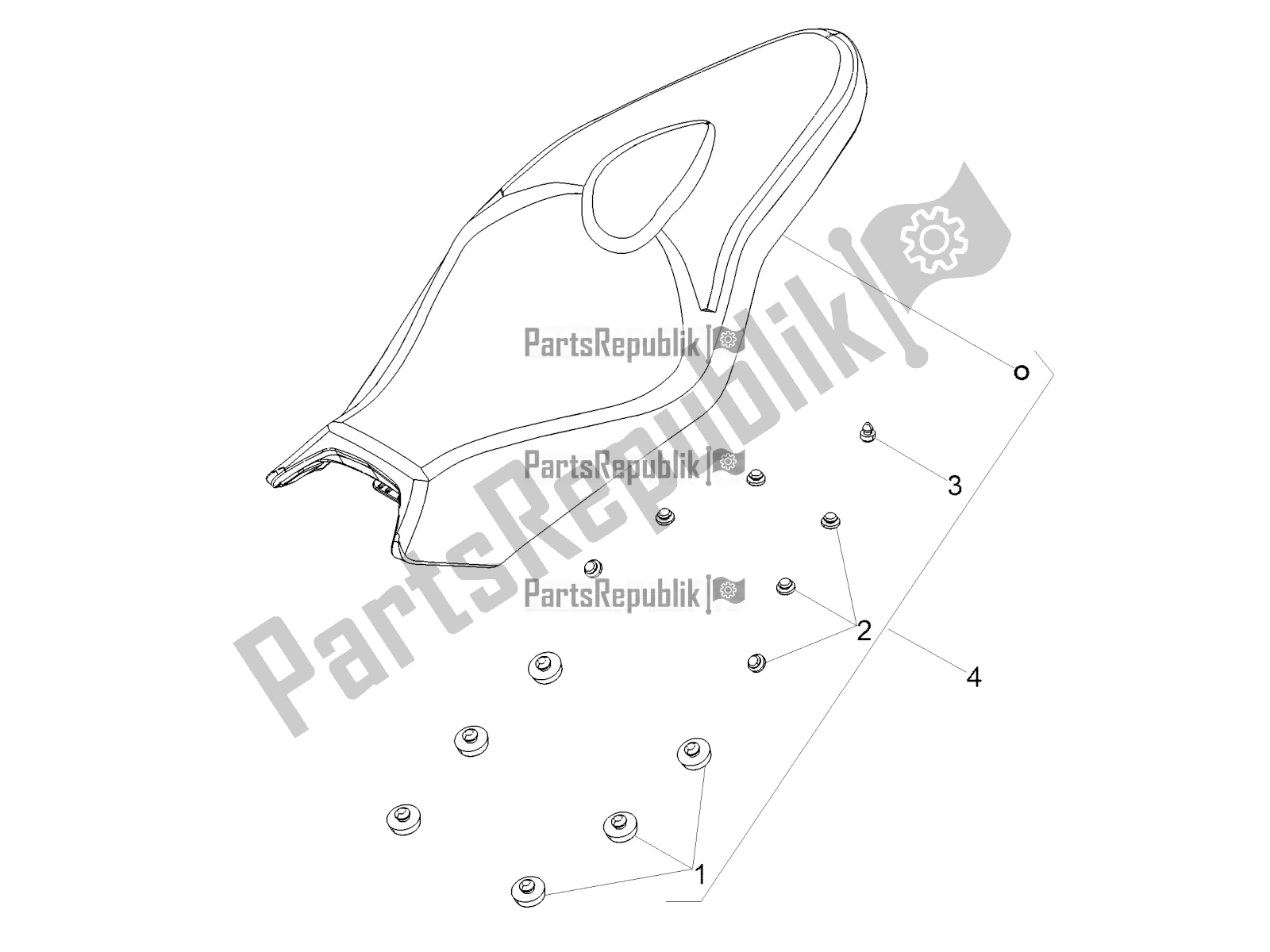 All parts for the Saddle of the Aprilia Tuono 125 4T 2017