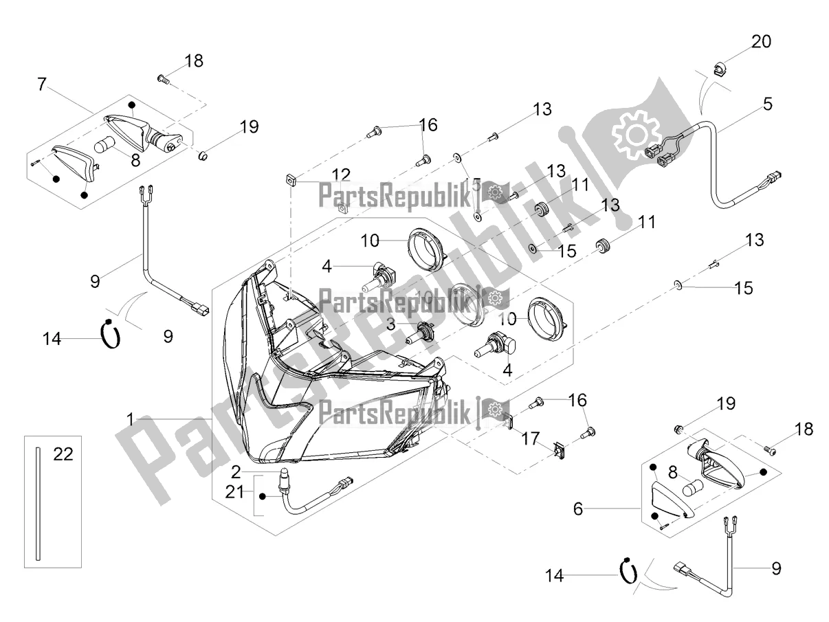 Tutte le parti per il Luci Anteriori del Aprilia Tuono 125 4T 2018
