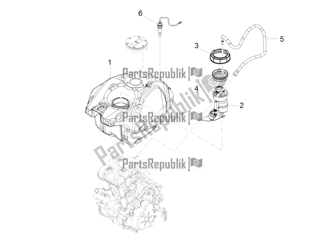 Todas las partes para Depósito De Combustible de Aprilia Tuono 125 4T 2018