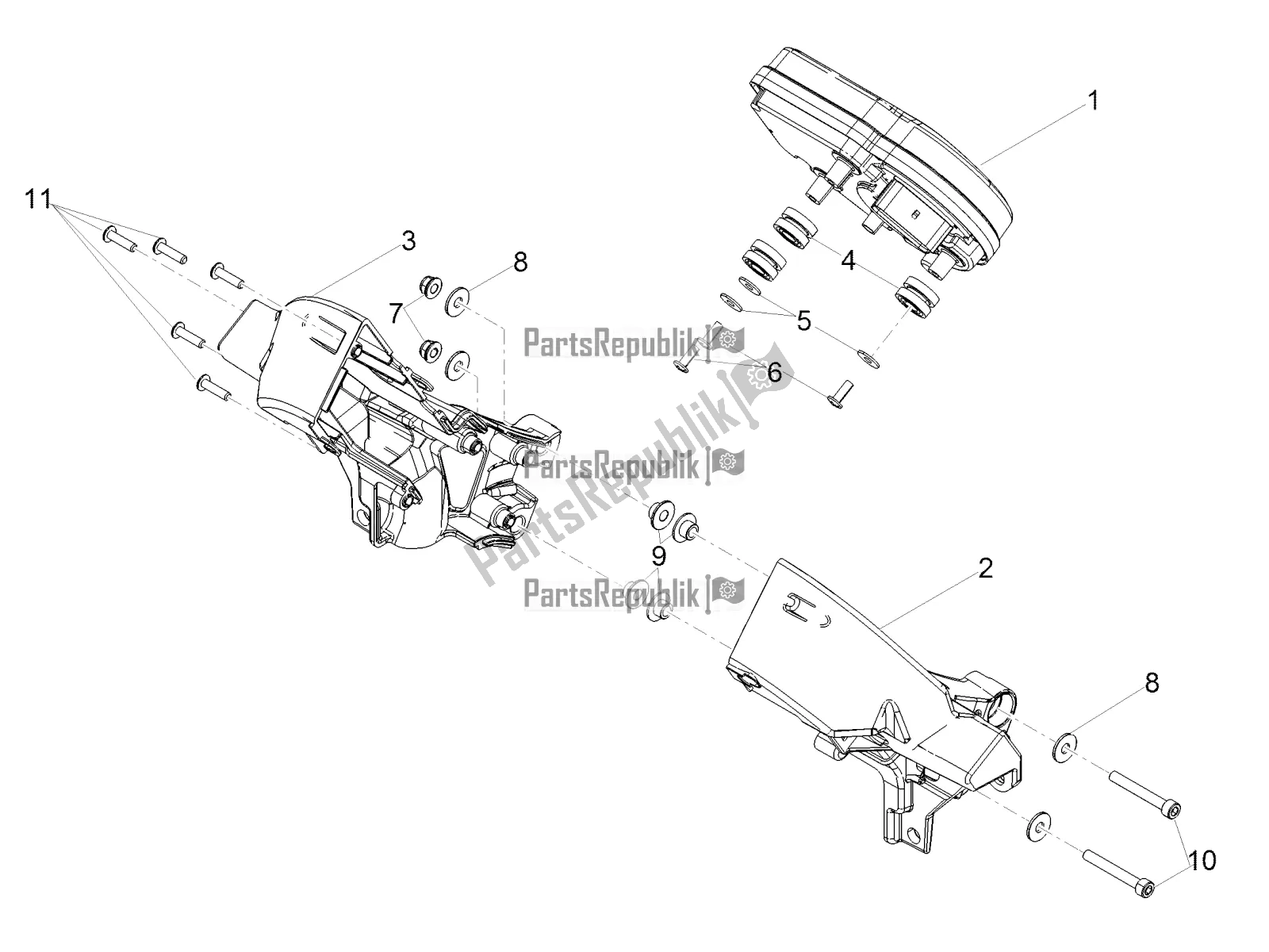 Toutes les pièces pour le Instruments du Aprilia Tuono 125 4T 2018