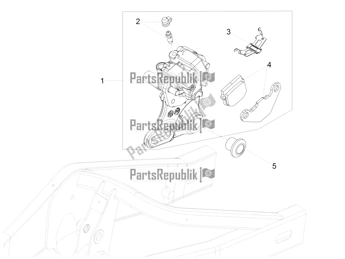 Tutte le parti per il Pinza Freno Posteriore del Aprilia Tuono 125 4T 2018