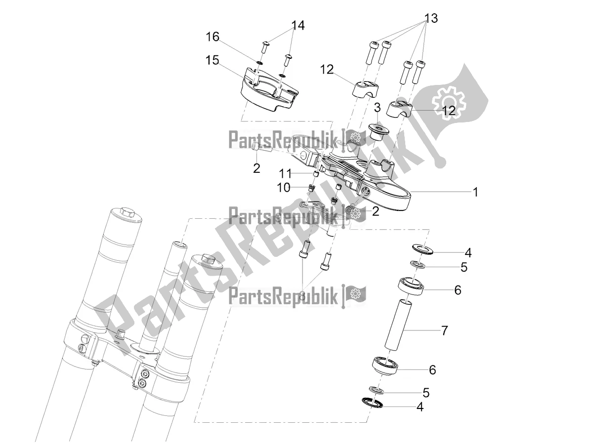 Toutes les pièces pour le Pilotage du Aprilia Tuono 125 4T 2018