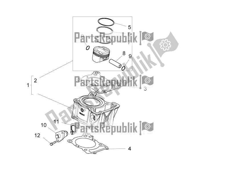 Toutes les pièces pour le Cylindre - Piston du Aprilia Tuono 125 4T 2019