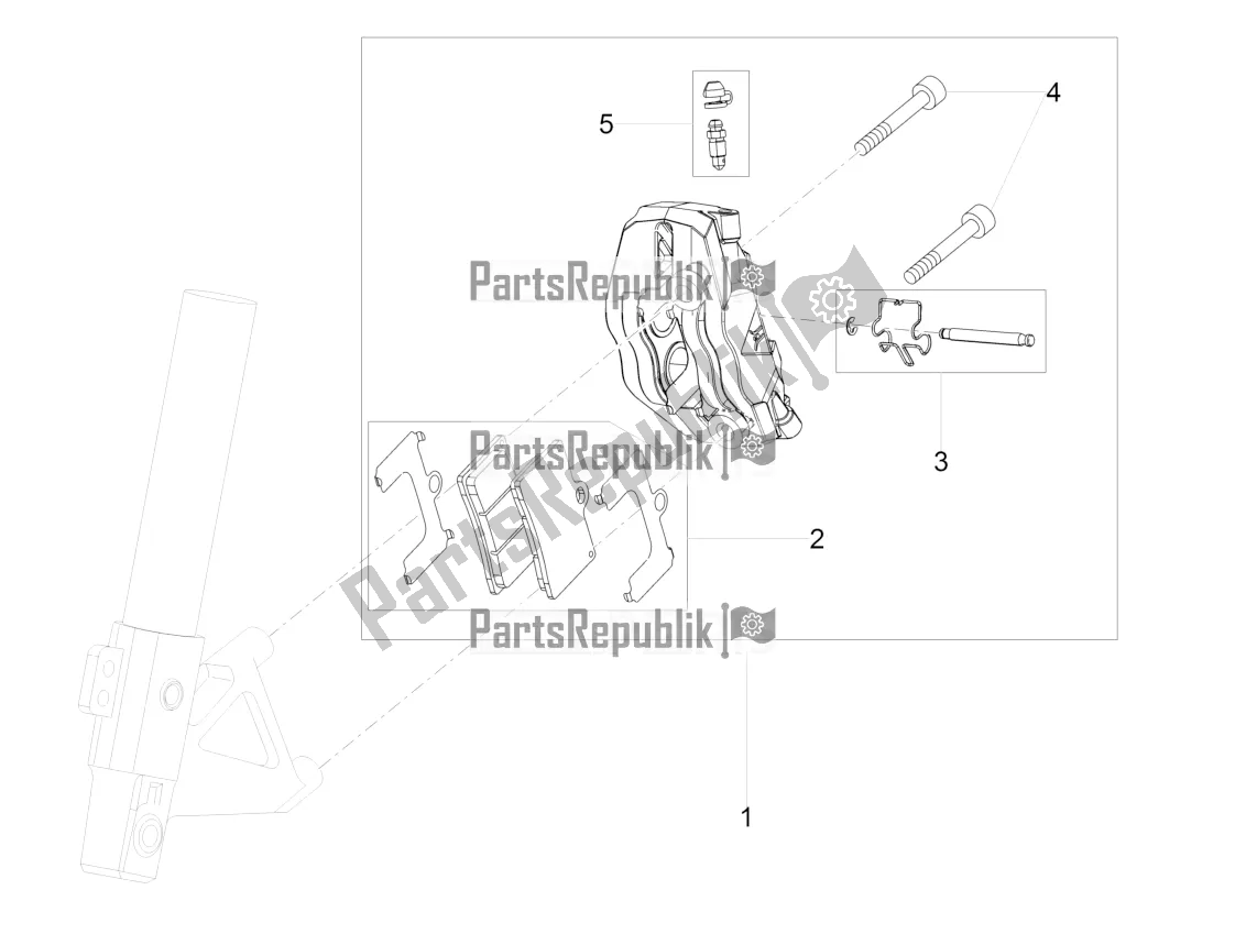 Todas las partes para Pinza De Freno Delantero de Aprilia Tuono 125 4T 2019