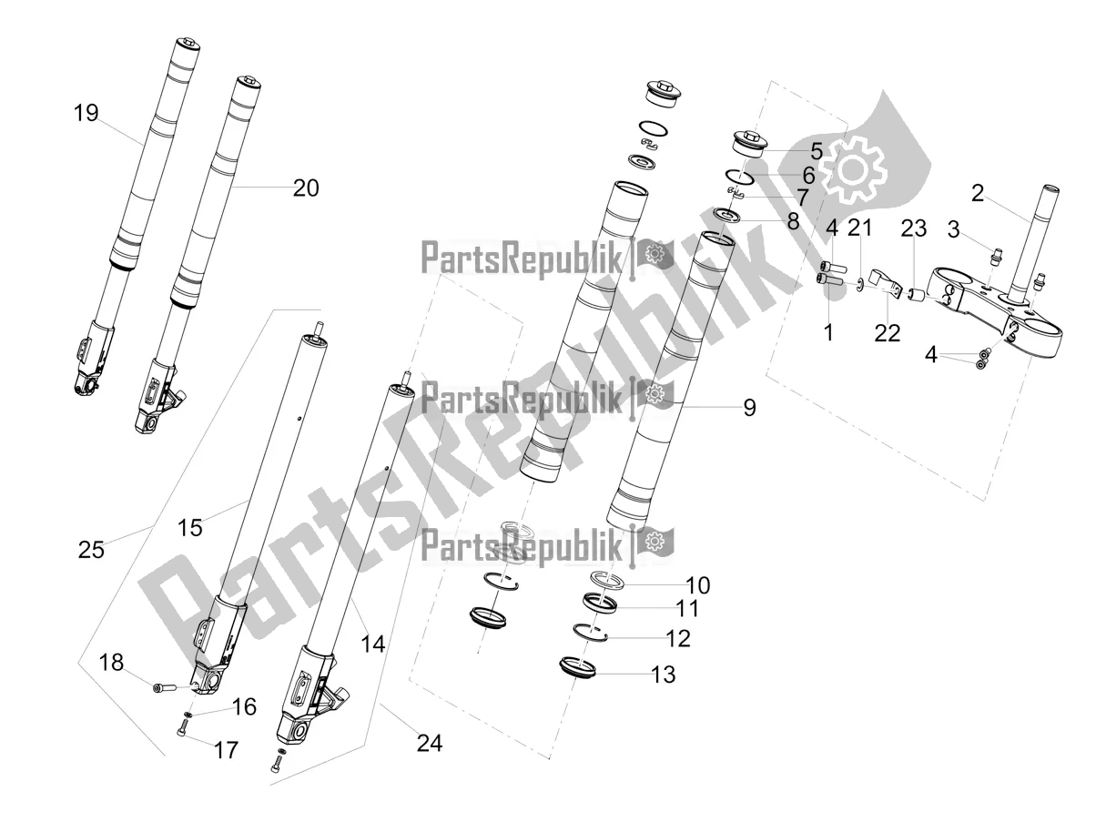 Toutes les pièces pour le Fourche Avant Ming Xing du Aprilia Tuono 125 4T 2019