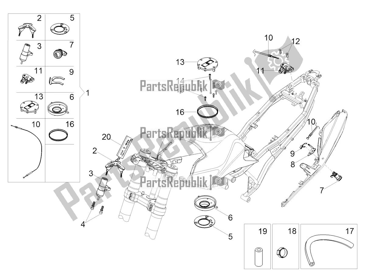 Wszystkie części do Zamki Aprilia Tuono 125 4T 2019