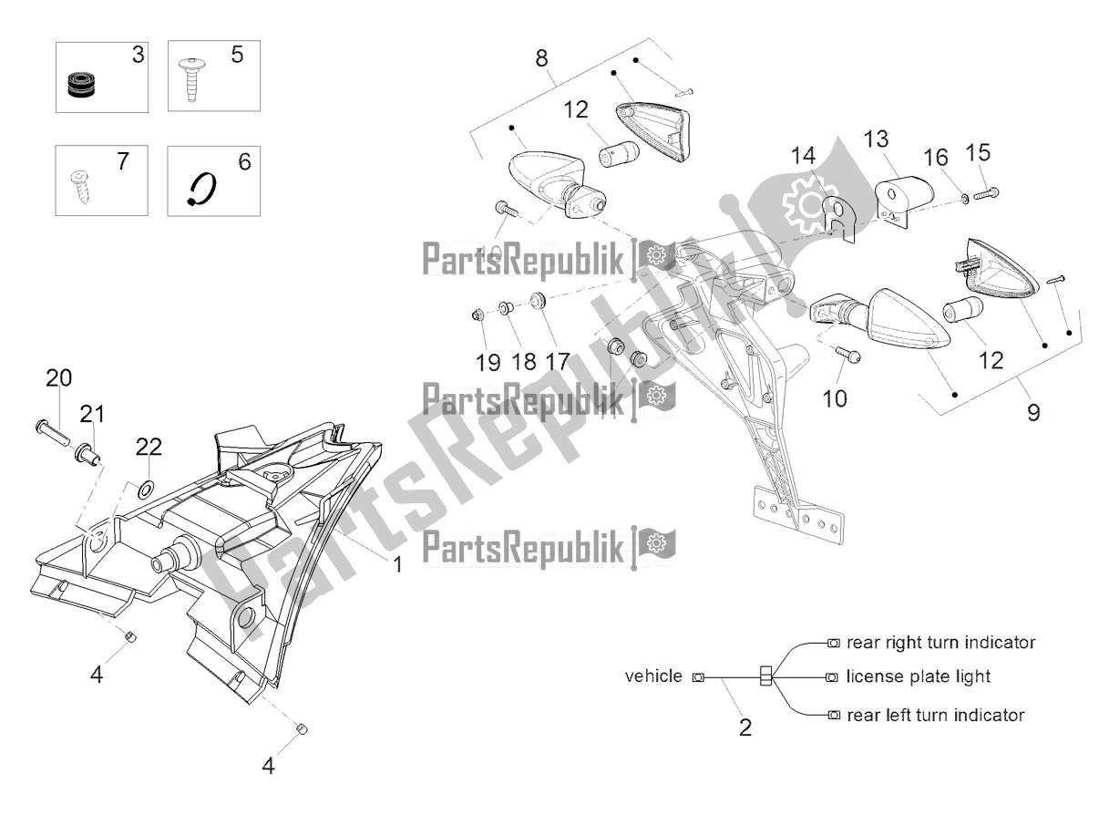 Tutte le parti per il Luci Posteriori del Aprilia Tuono 125 4T 2019