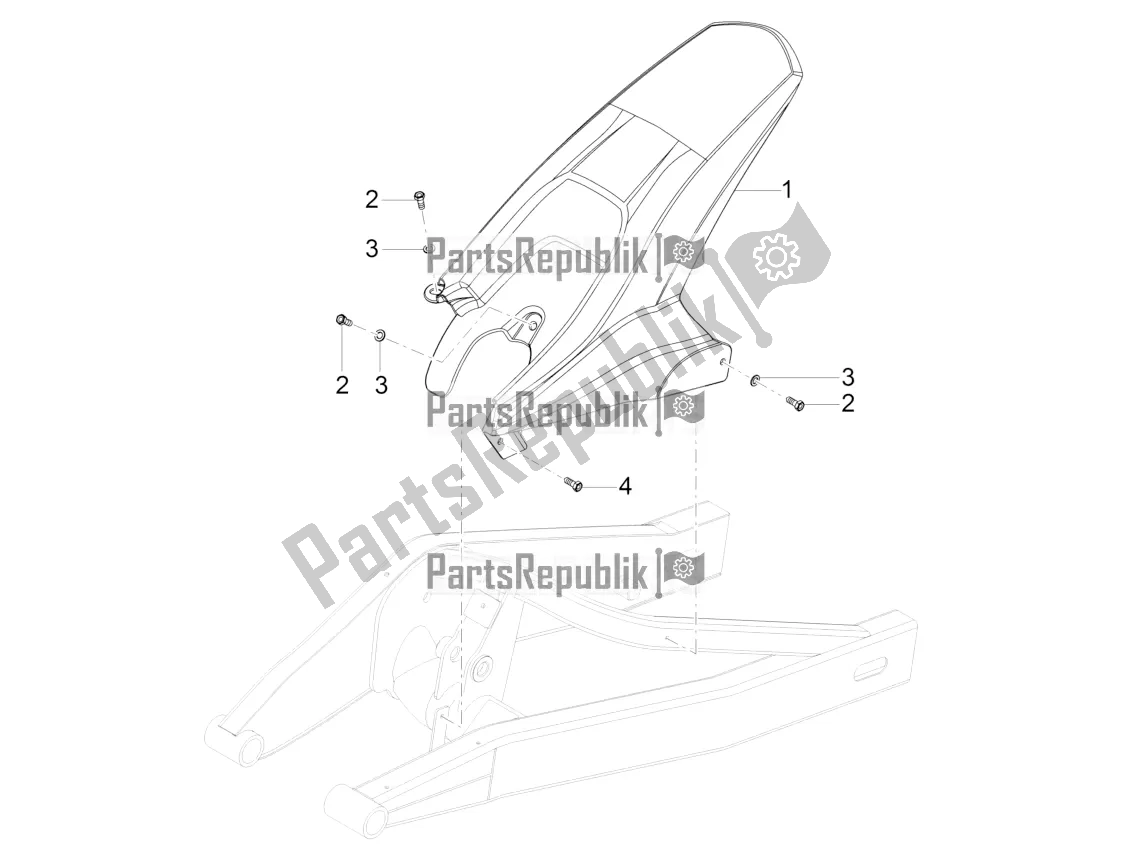 Toutes les pièces pour le Garde-boue Arrière du Aprilia Tuono 125 4T 2019