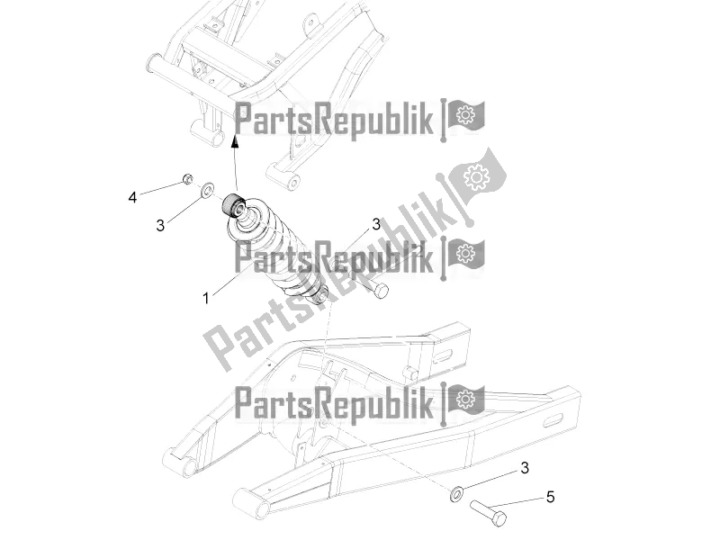 All parts for the Shock Absorber of the Aprilia Tuono 125 4T 2019