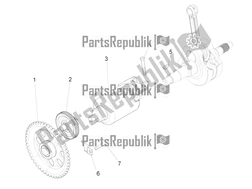 All parts for the Starter / Electric Starter of the Aprilia Tuono 125 4T 2019