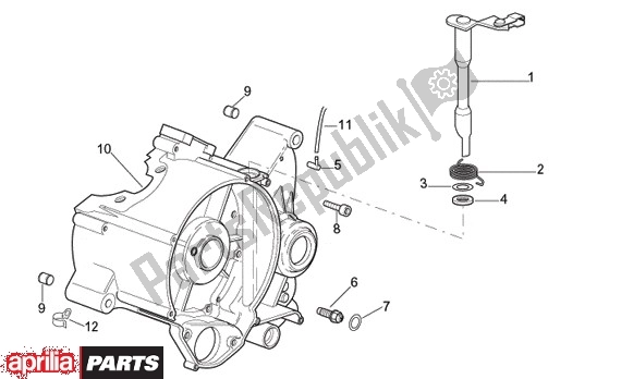 All parts for the Behuizing Links of the Aprilia Tuono 350 2003 - 2004
