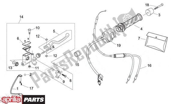 Todas as partes de Schakelingen Rechts do Aprilia Tuono 350 2003 - 2004