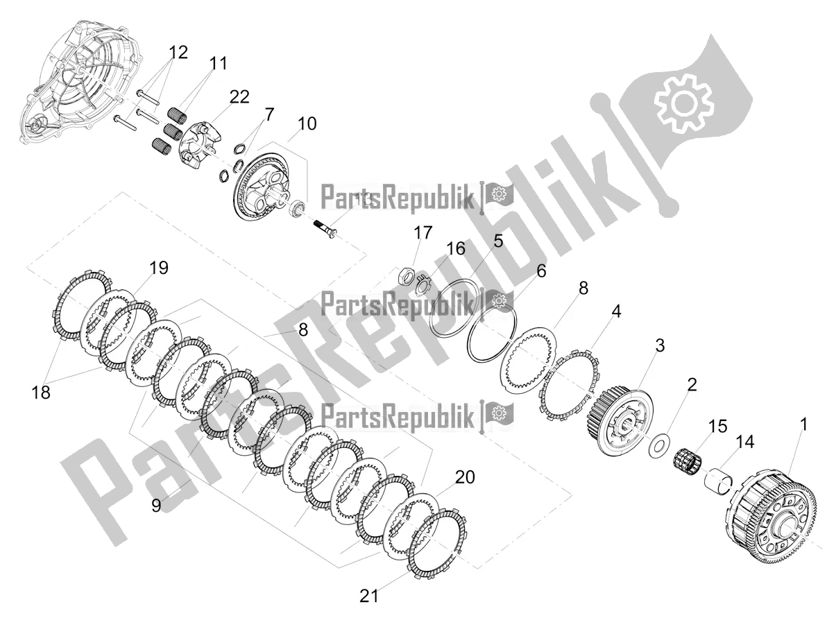 All parts for the Clutch of the Aprilia Tuono 660 2021