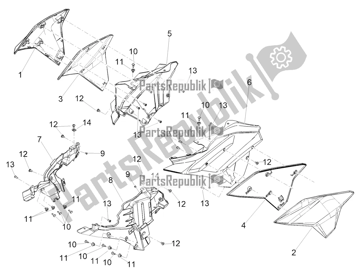 Alle Teile für das Vorderen Körper des Aprilia Tuono 660 2021