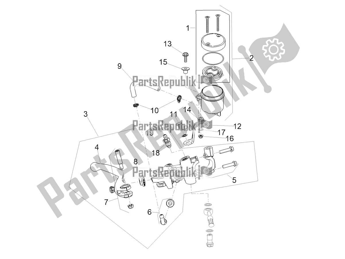 All parts for the Front Master Cilinder of the Aprilia Tuono 660 2021