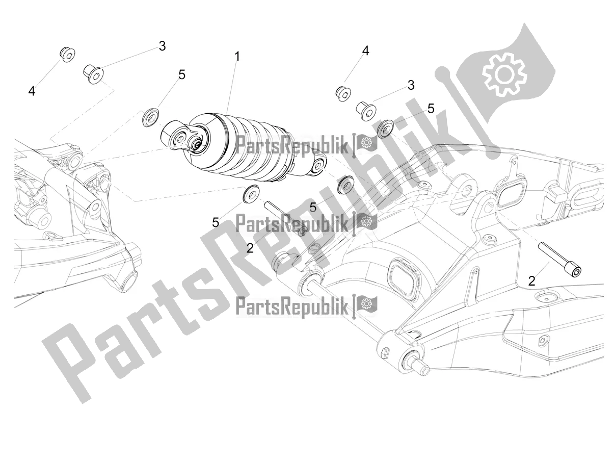 All parts for the Shock Absorber of the Aprilia Tuono 660 2021