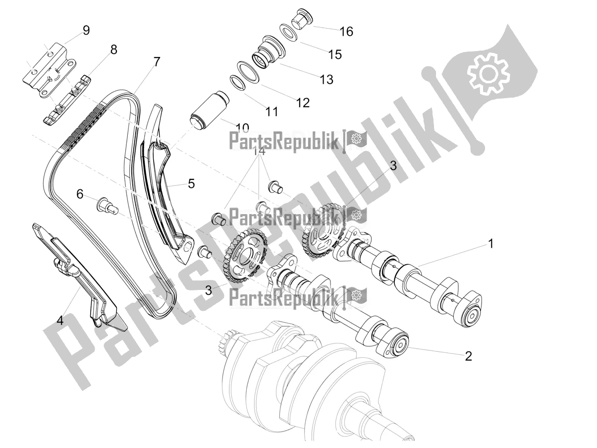 All parts for the Timing System of the Aprilia Tuono 660 2021