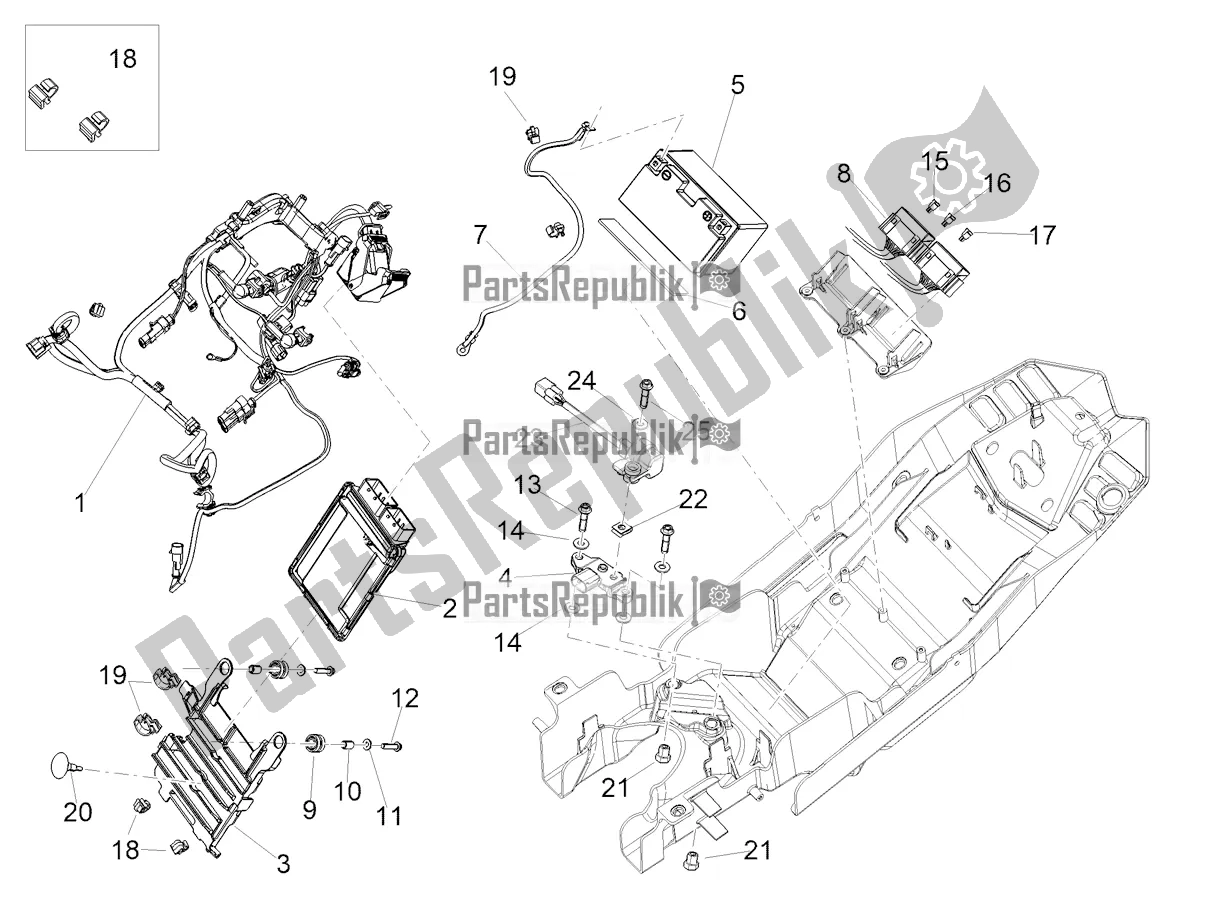 Todas las partes para Sistema Electrico Central de Aprilia Tuono 660 2022