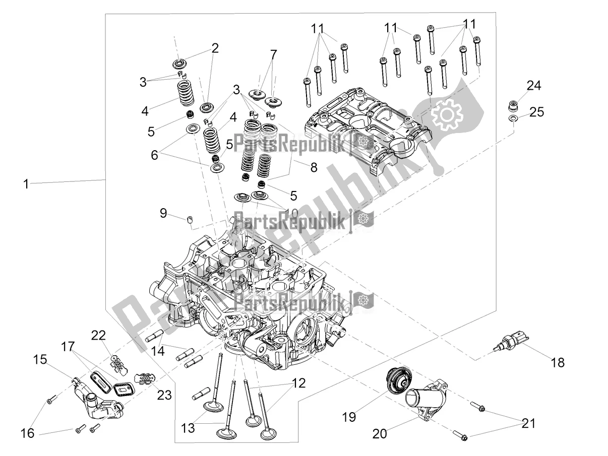 All parts for the Cylinder Head - Valves of the Aprilia Tuono 660 2022
