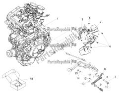 alavanca parcial de completação do motor